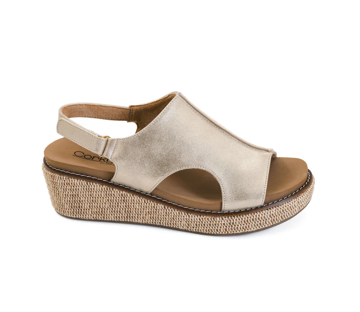 Corky's Volta II in Washed Gold-Villari Chic, women's online fashion boutique in Severna, Maryland