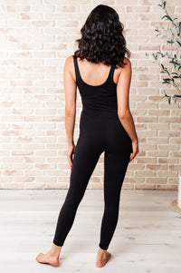 Way to Push Active Bodysuit in Black-Bodysuits-Villari Chic, women's online fashion boutique in Severna, Maryland