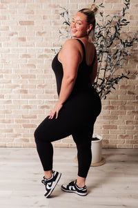 Way to Push Active Bodysuit in Black-Bodysuits-Villari Chic, women's online fashion boutique in Severna, Maryland