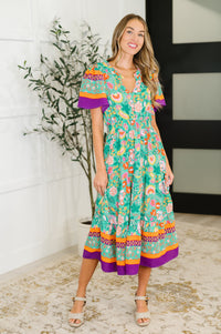 Wildflower Wish Gathered Tier Dress in Mint-Womens-Villari Chic, women's online fashion boutique in Severna, Maryland