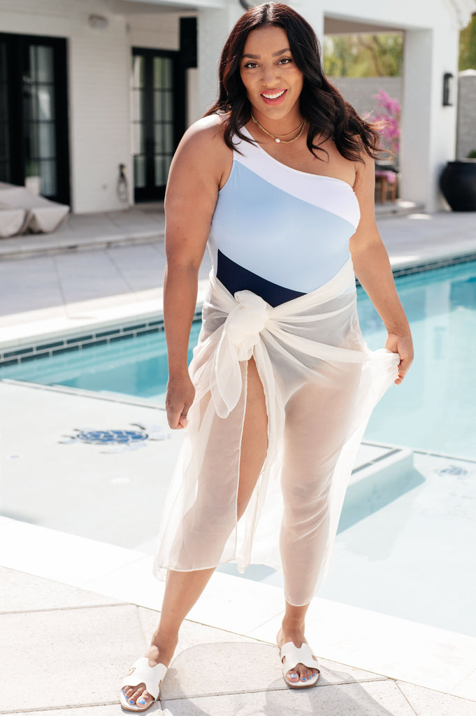 Dominica Color Block Asymmetrical Swimsuit-Swimwear-Villari Chic, women's online fashion boutique in Severna, Maryland