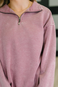 You Should Know Half Zip Pullover in Light Rose-Womens-Villari Chic, women's online fashion boutique in Severna, Maryland