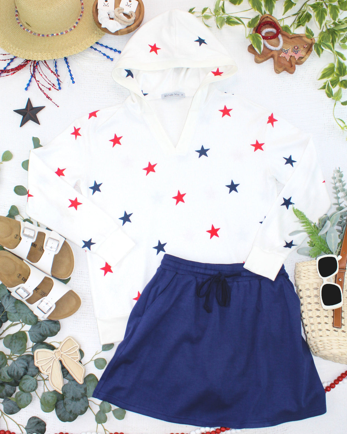 American Stars Hoodie-hoodie-Villari Chic, women's online fashion boutique in Severna, Maryland