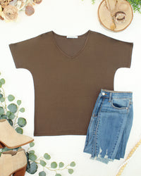 Chloe Cozy Top - Brown-Tops-Villari Chic, women's online fashion boutique in Severna, Maryland