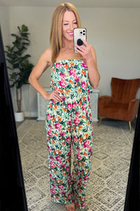 Life of the Party Floral Jumpsuit in Green-Womens-Villari Chic, women's online fashion boutique in Severna, Maryland