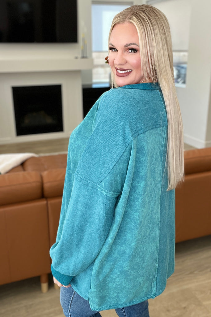 Oceans Apart Mineral Wash Pullover-Womens-Villari Chic, women's online fashion boutique in Severna, Maryland