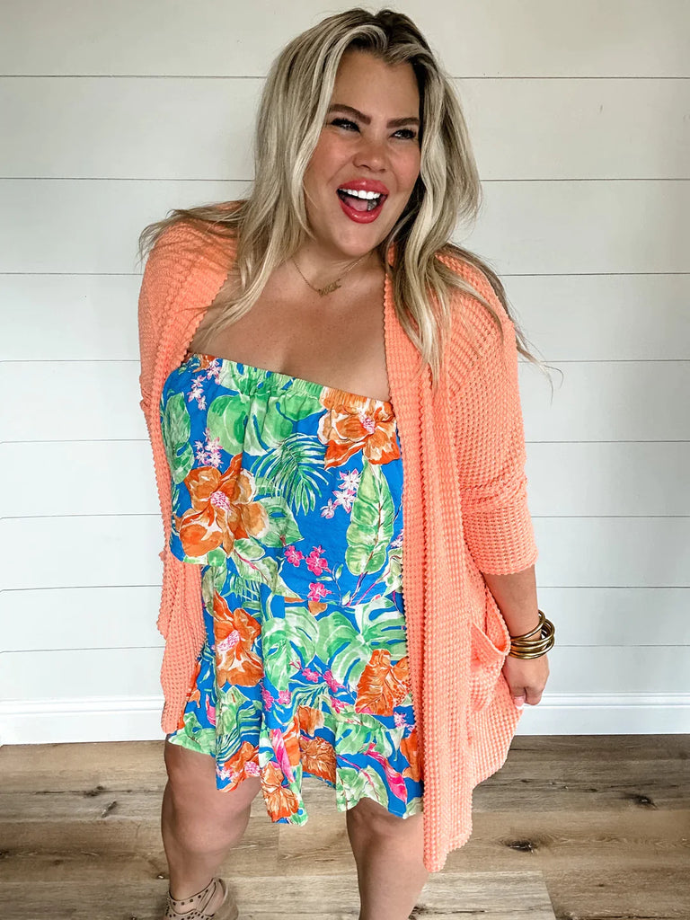 PREORDER EXTRAS: Lola Lightweight Waffle-Knit Cardigan in Summer Colors - PLUS SIZE AVAILABLE-Villari Chic, women's online fashion boutique in Severna, Maryland