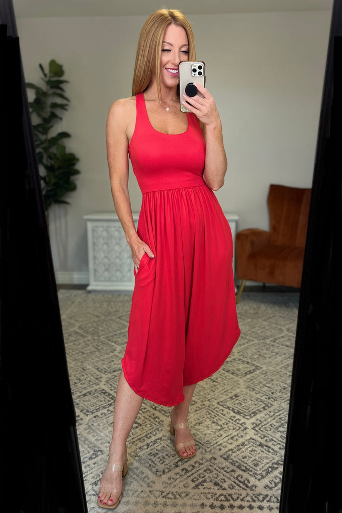 Good Idea Jumpsuit in Red-Womens-Villari Chic, women's online fashion boutique in Severna, Maryland