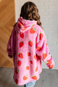 Kids Oversized Hoodie Blanket in Strawberry-Layers-Villari Chic, women's online fashion boutique in Severna, Maryland