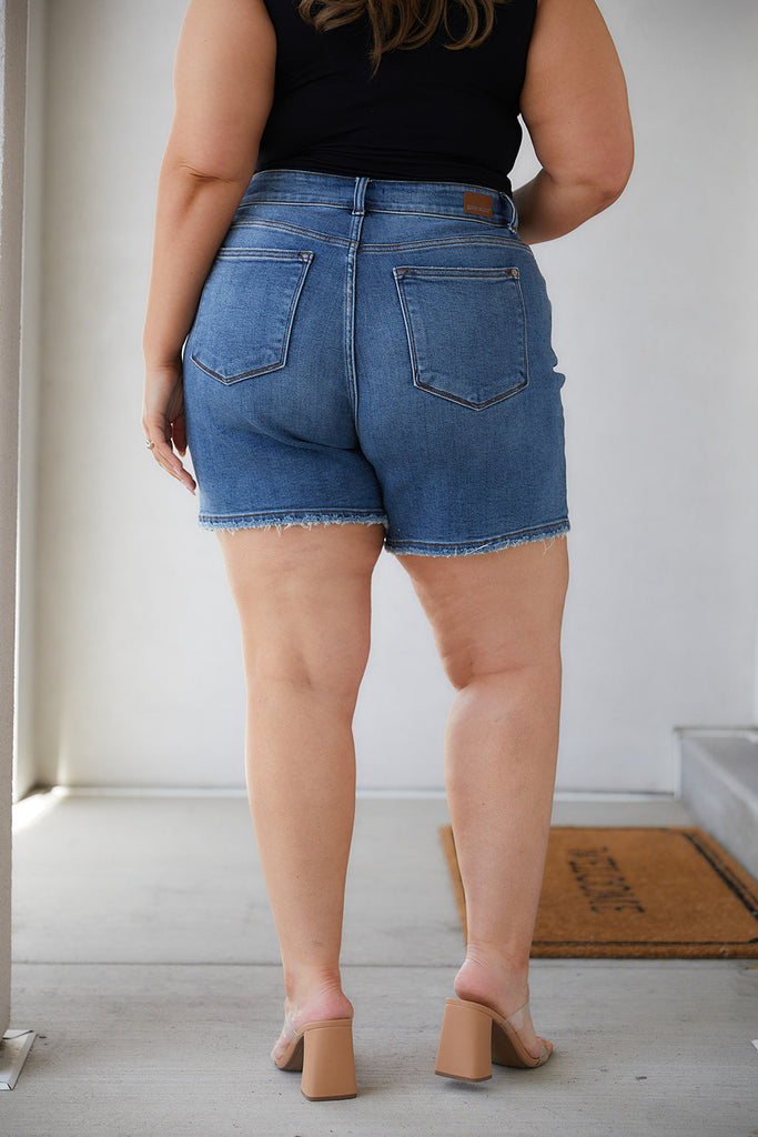 Judy Blue High-Rise Denim Shorts-Womens-Villari Chic, women's online fashion boutique in Severna, Maryland