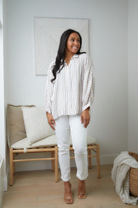 High Standards Striped Button-Up Top-Womens-Villari Chic, women's online fashion boutique in Severna, Maryland