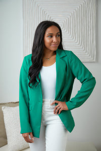 Business as Usual Blazer in Kelly Green-Womens-Villari Chic, women's online fashion boutique in Severna, Maryland