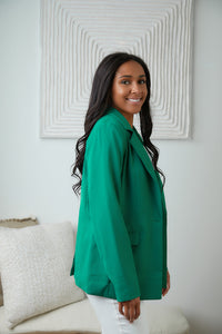 Business as Usual Blazer in Kelly Green-Womens-Villari Chic, women's online fashion boutique in Severna, Maryland