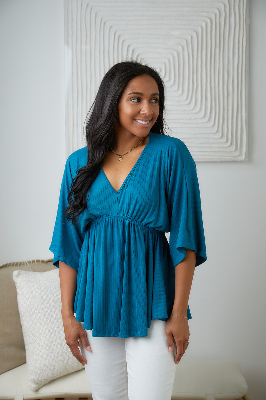 Storied Moments Dolman Top in Teal-Womens-Villari Chic, women's online fashion boutique in Severna, Maryland