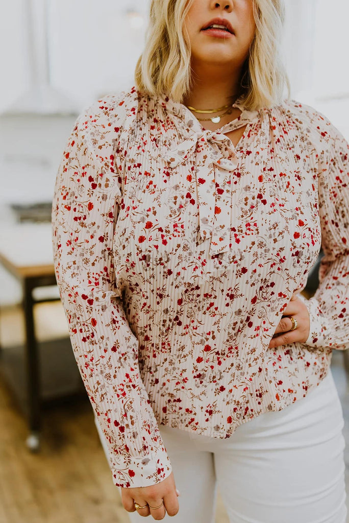 Stella Long-Sleeved Floral Blouse-Womens-Villari Chic, women's online fashion boutique in Severna, Maryland