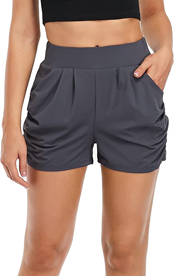 Buttery Soft Harem Shorts in Charcoal-Villari Chic, women's online fashion boutique in Severna, Maryland