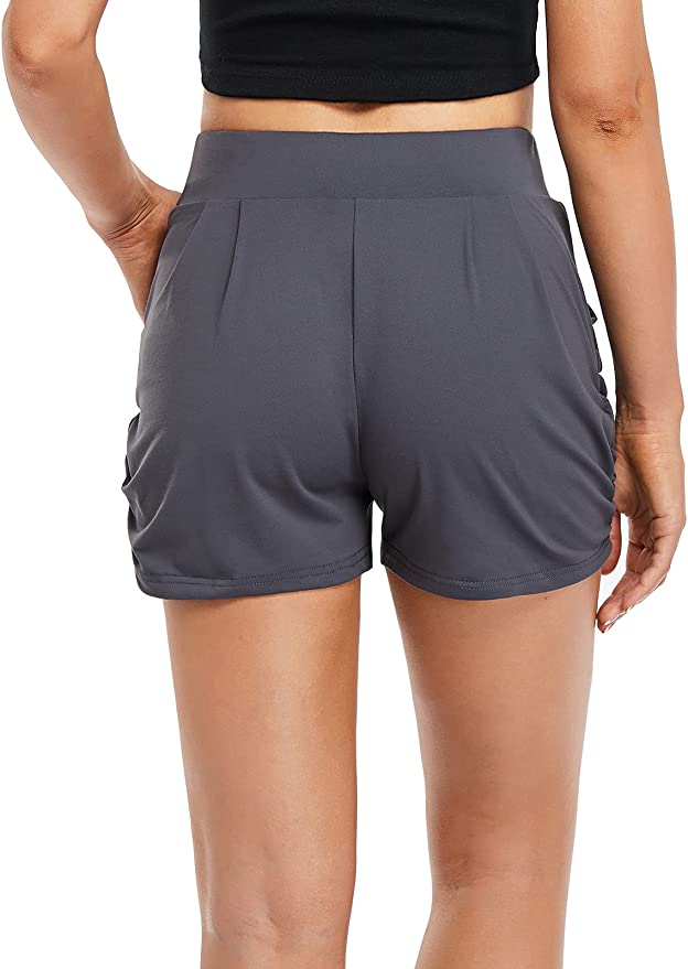 Buttery Soft Harem Shorts in Charcoal-Villari Chic, women's online fashion boutique in Severna, Maryland