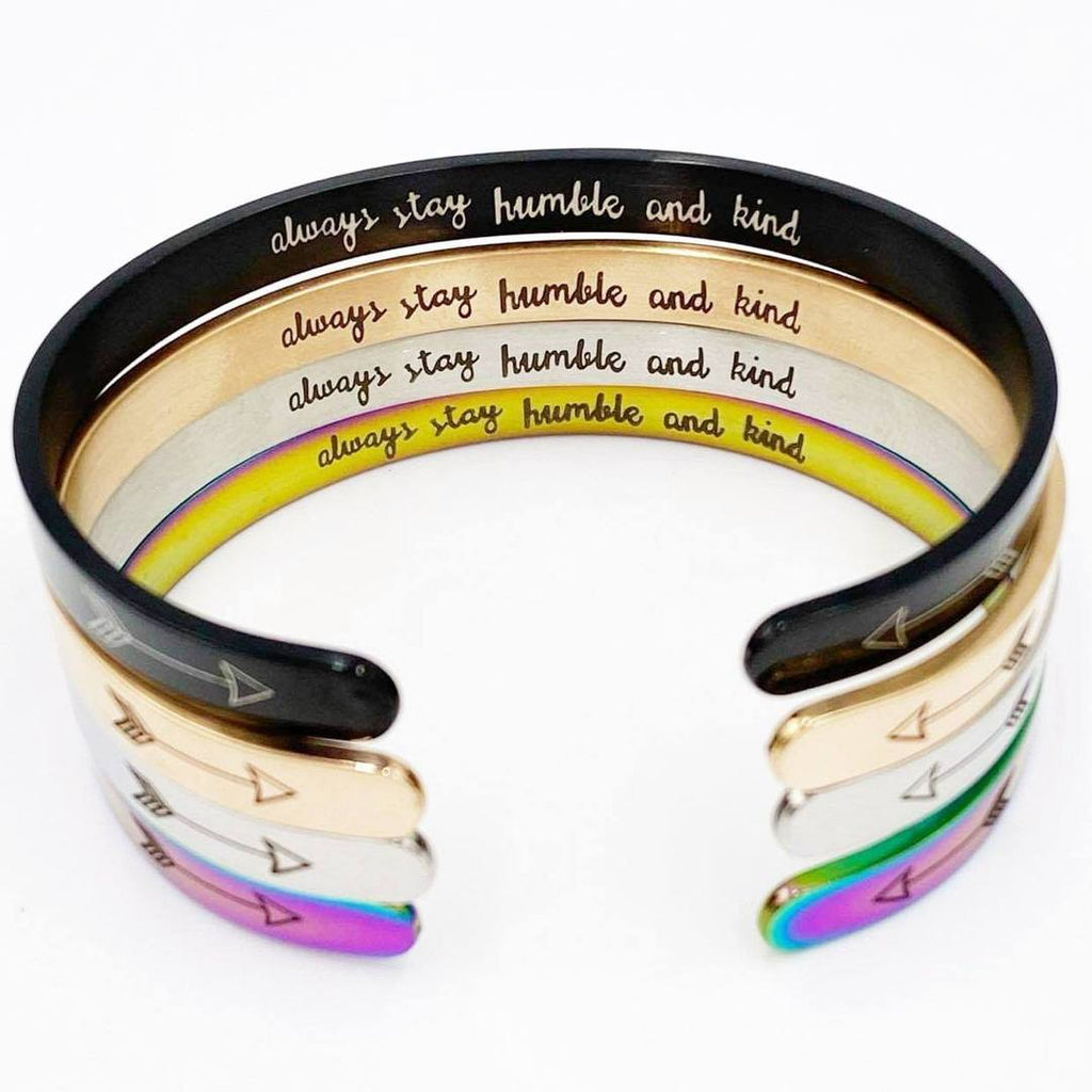 Always Be Humble & Kind Cuff Bracelet - 4 Colors!-Villari Chic, women's online fashion boutique in Severna, Maryland
