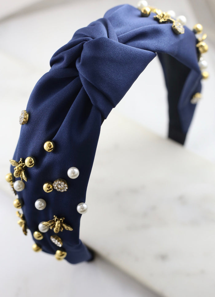 Brantford Bee Embellished Headband - 3 Colors!-Villari Chic, women's online fashion boutique in Severna, Maryland