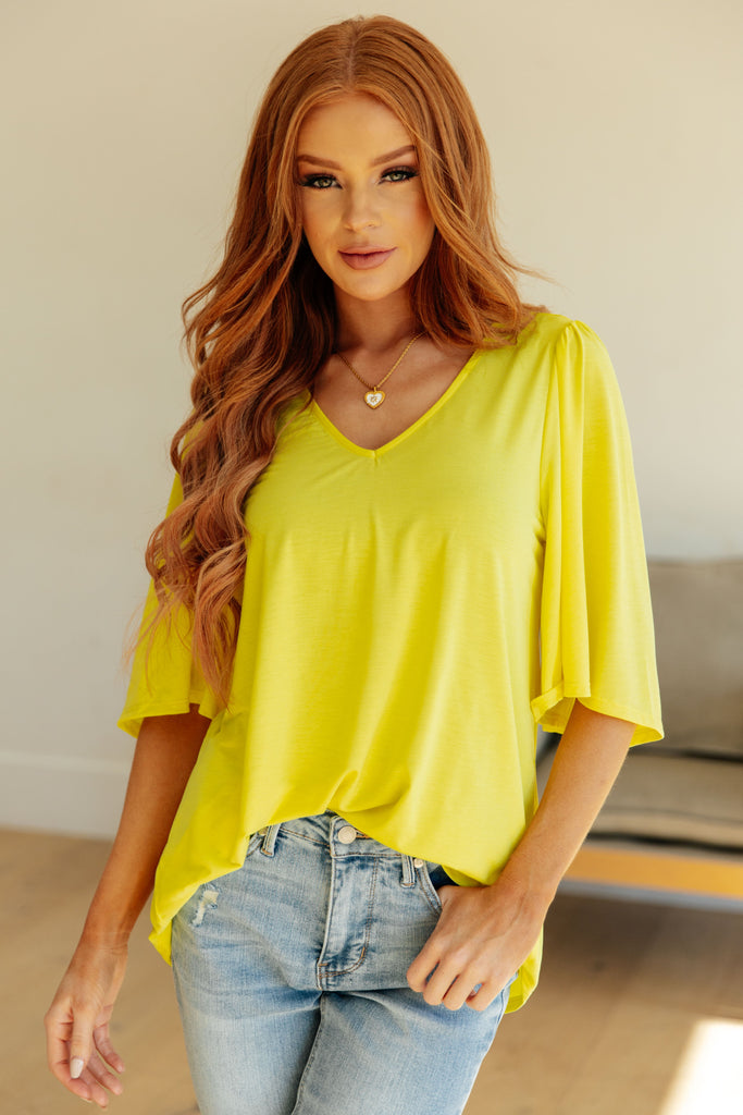 Cali Top in Neon Yellow-Womens-Villari Chic, women's online fashion boutique in Severna, Maryland