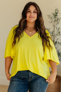 Cali Top in Neon Yellow-Womens-Villari Chic, women's online fashion boutique in Severna, Maryland