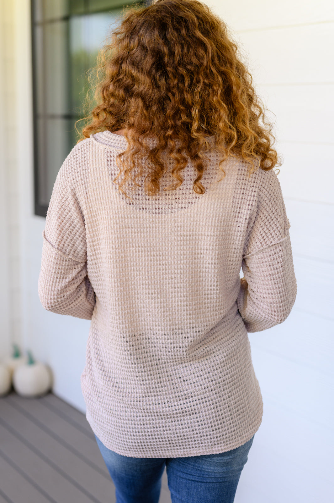 Calm in the Chaos V-Neck Top in Oatmeal-Womens-Villari Chic, women's online fashion boutique in Severna, Maryland