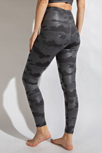 Camo Chintz Leggings in Grey-Villari Chic, women's online fashion boutique in Severna, Maryland