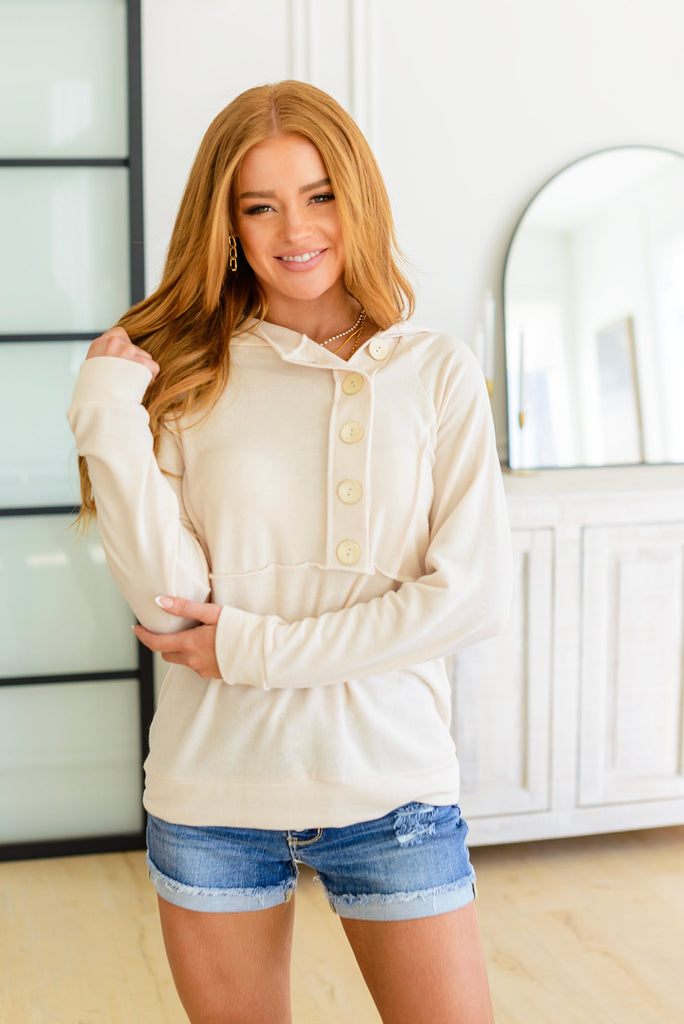 Capture the Day Side-Button Hoodie in Oatmeal-Womens-Villari Chic, women's online fashion boutique in Severna, Maryland