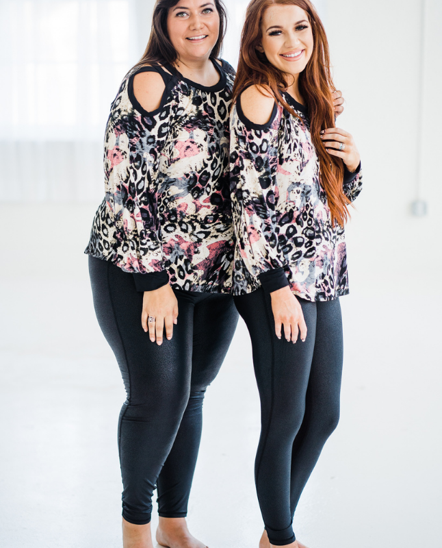 Faux Leather Pebble Leggings in Classy Black Villari Chic