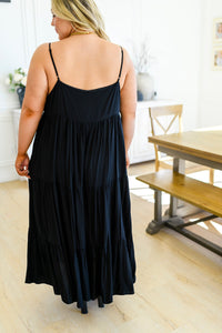 Classically Cool Tiered Maxi Dress in Black-Womens-Villari Chic, women's online fashion boutique in Severna, Maryland