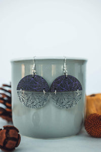 Cobweb Duo Wood & Acrylic Dangle Earrings-Villari Chic, women's online fashion boutique in Severna, Maryland