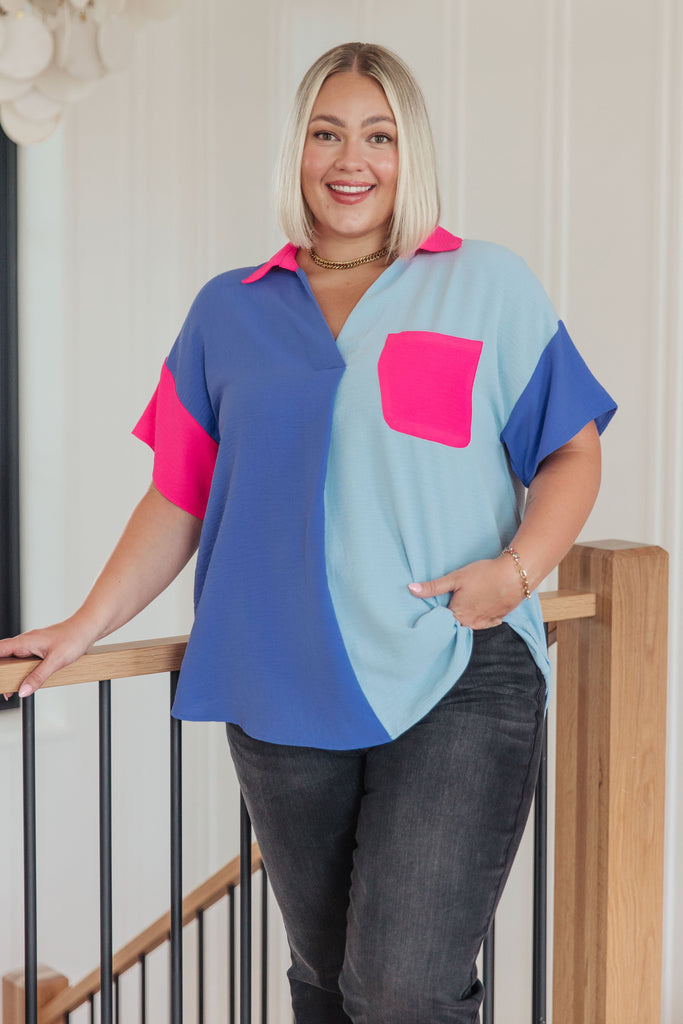 Color Me Cool Color Block Top-Womens-Villari Chic, women's online fashion boutique in Severna, Maryland