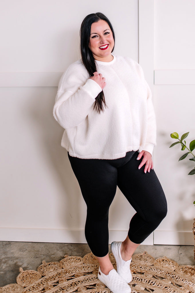 Cozy Teddy Pullover in Soft Ivory-Villari Chic, women's online fashion boutique in Severna, Maryland