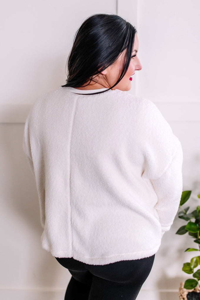 Cozy Teddy Pullover in Soft Ivory-Villari Chic, women's online fashion boutique in Severna, Maryland