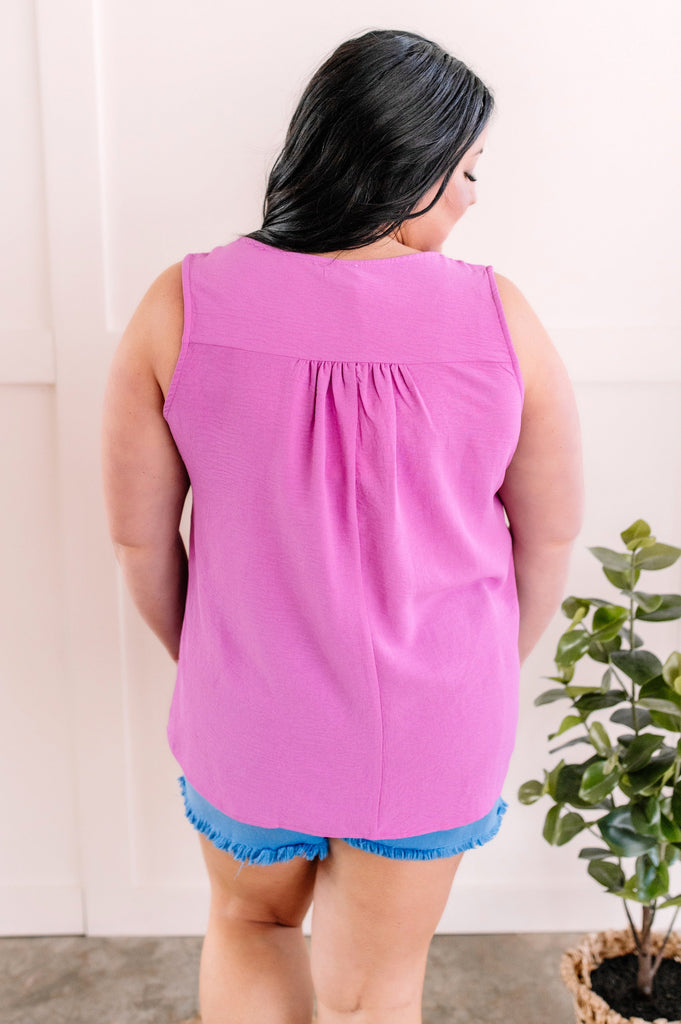 Sleeveless Blouse in Wild Orchid-Villari Chic, women's online fashion boutique in Severna, Maryland