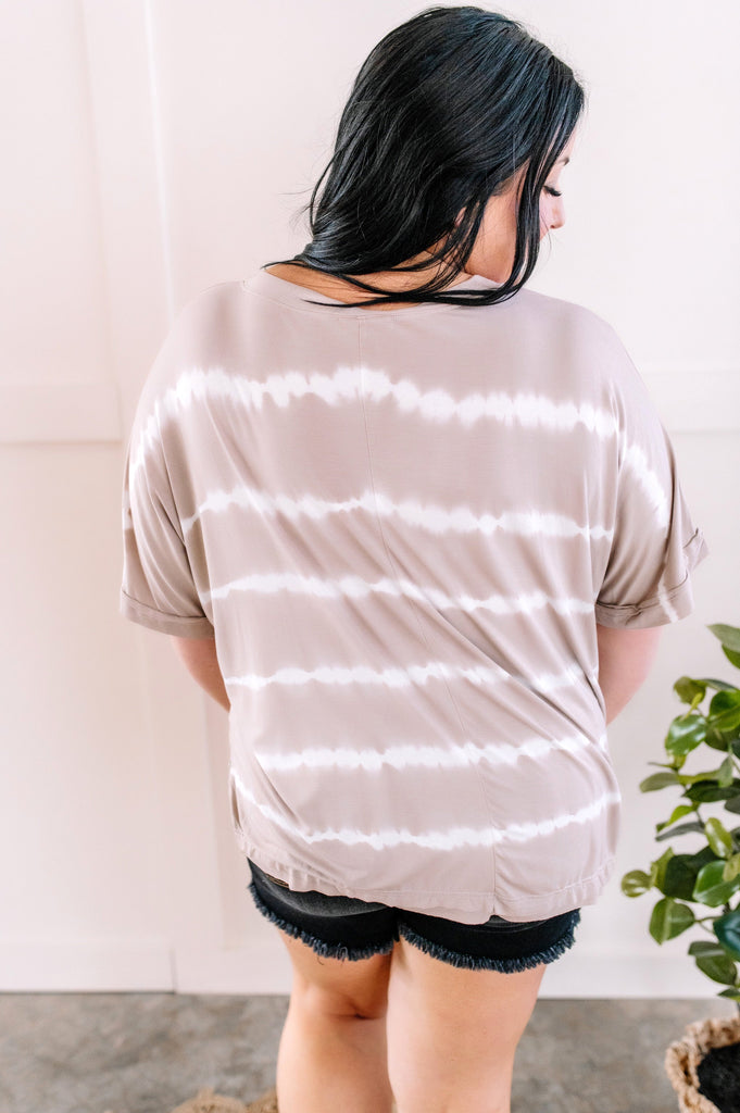 Oversized Tye Dye T-Shirt in Beige-Villari Chic, women's online fashion boutique in Severna, Maryland