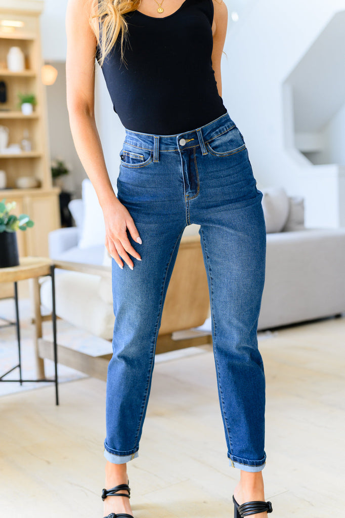 Judy Blue High-Rise Cool Denim Boyfriend Jeans-Womens-Villari Chic, women's online fashion boutique in Severna, Maryland