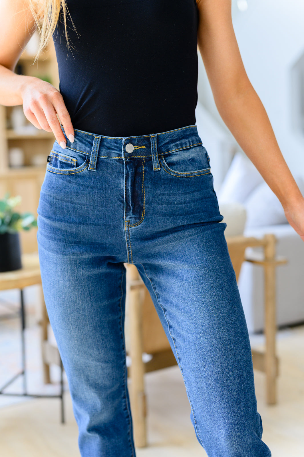 Judy Blue High-Rise Cool Denim Boyfriend Jeans-Womens-Villari Chic, women's online fashion boutique in Severna, Maryland