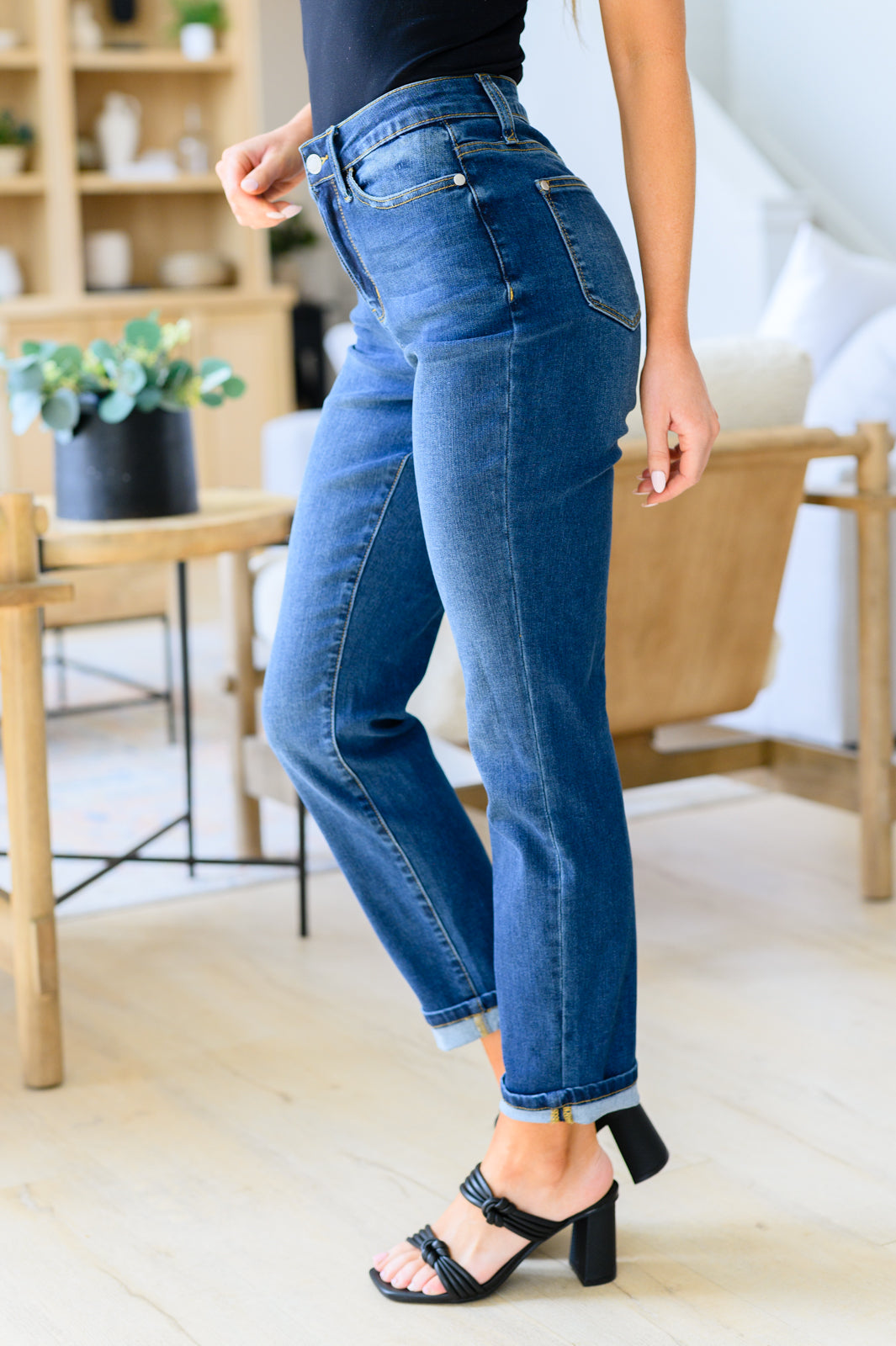 Judy Blue High-Rise Cool Denim Boyfriend Jeans-Womens-Villari Chic, women's online fashion boutique in Severna, Maryland