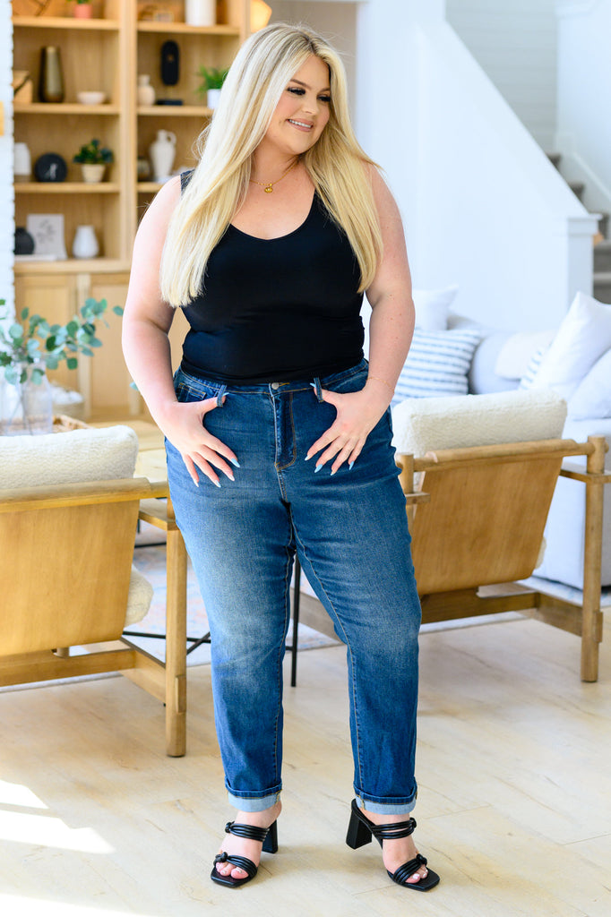Judy Blue High-Rise Cool Denim Boyfriend Jeans-Womens-Villari Chic, women's online fashion boutique in Severna, Maryland