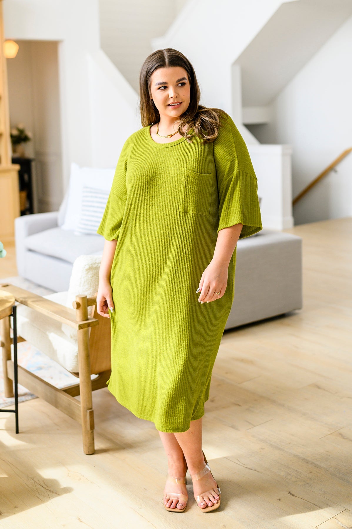 Easy Going Shift Dress in Moss Easy Going Shift Dress in Moss