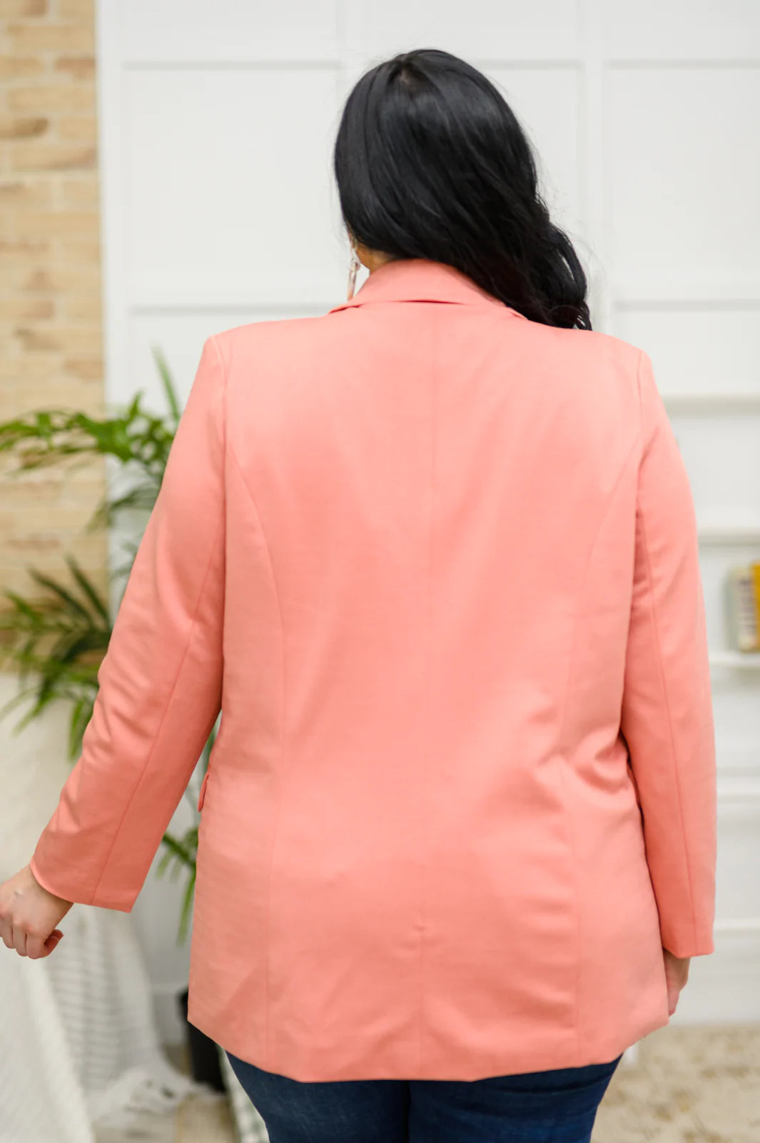 Eugene Blazer in Rosy Coral-Womens-Villari Chic, women's online fashion boutique in Severna, Maryland