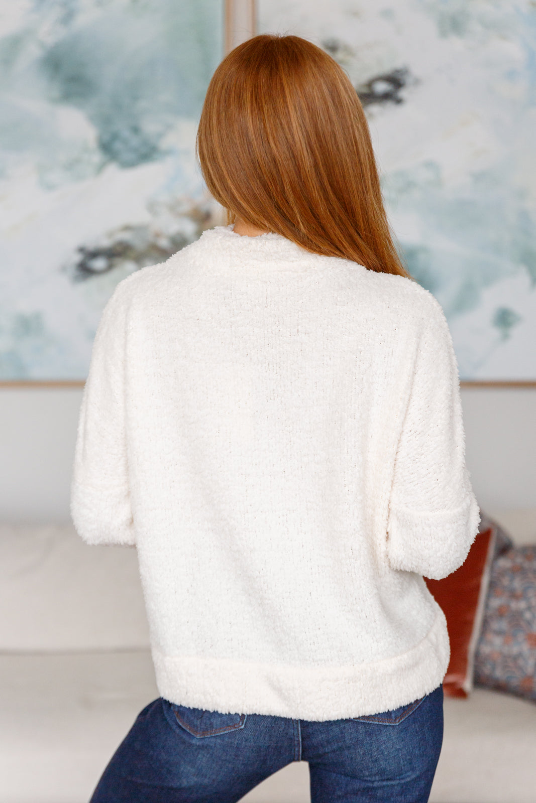 Expecting Snow Mock Neck Popcorn Sweater-Womens-Villari Chic, women's online fashion boutique in Severna, Maryland