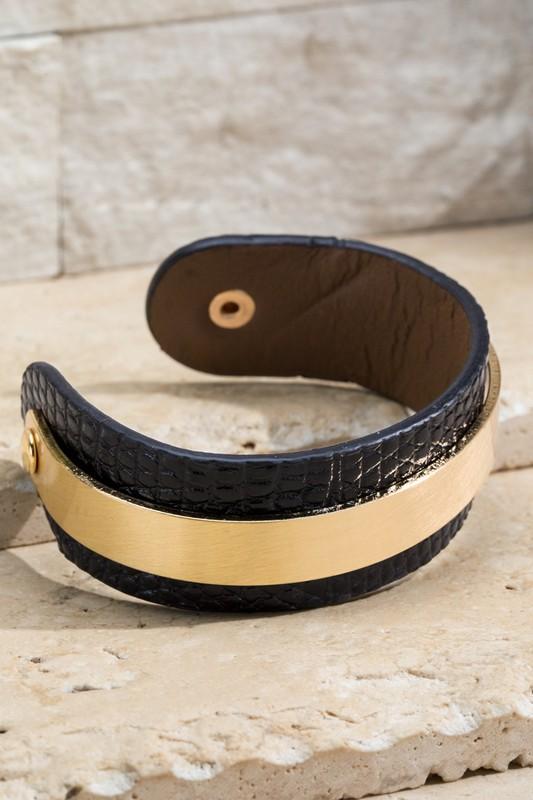 Faux Leather Cuff Bracelet - 3 Colors!-Villari Chic, women's online fashion boutique in Severna, Maryland