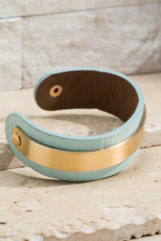 Faux Leather Cuff Bracelet - 3 Colors!-Villari Chic, women's online fashion boutique in Severna, Maryland