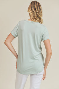 Favorite Basic Pocket Tee in Seafoam-Villari Chic, women's online fashion boutique in Severna, Maryland