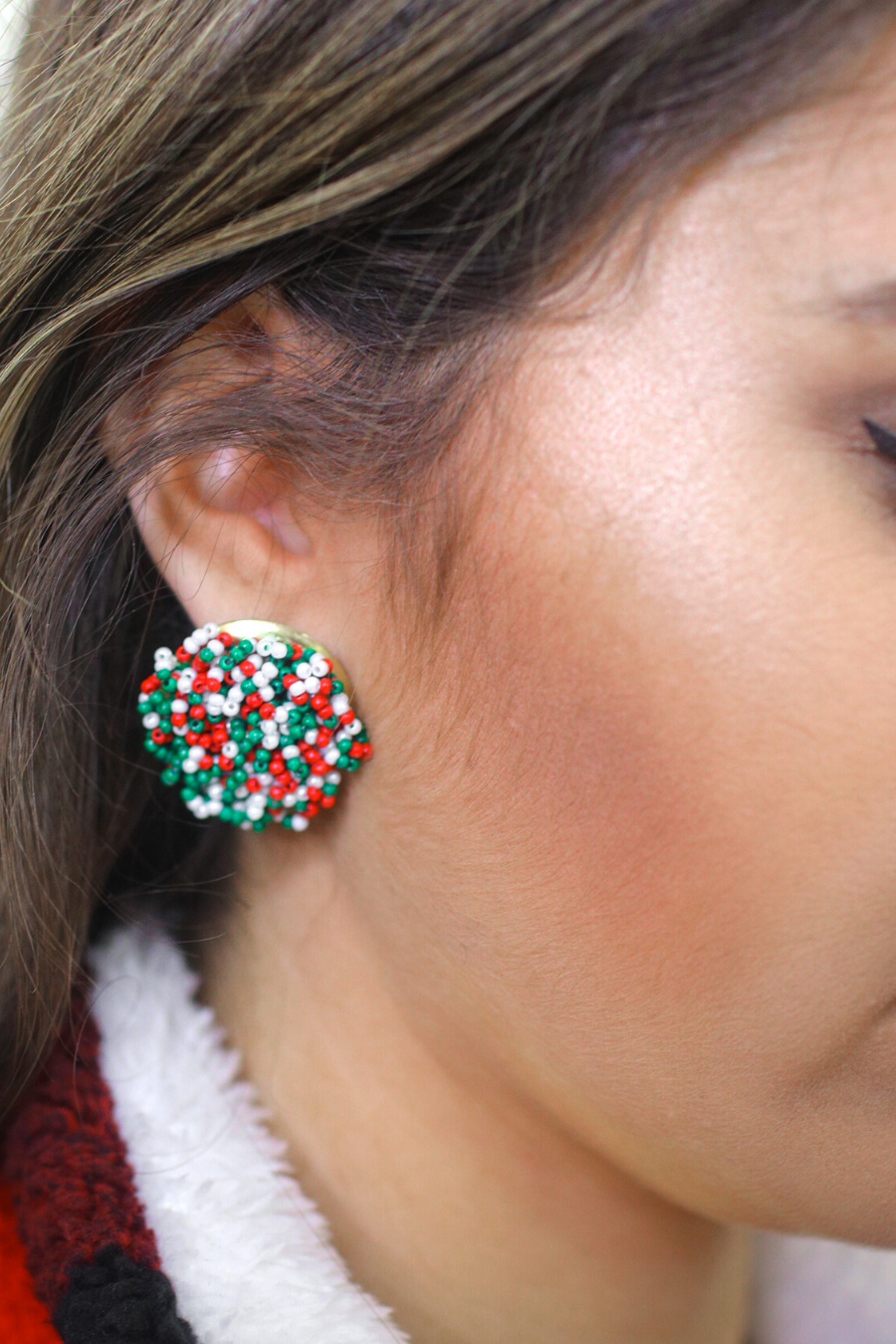 Festive Pom Stud Earrings-Villari Chic, women's online fashion boutique in Severna, Maryland