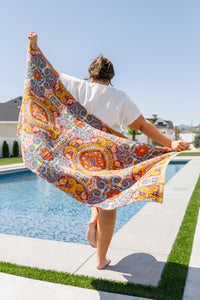 Luxury Beach Towel in Boho Medallions-Womens-Villari Chic, women's online fashion boutique in Severna, Maryland