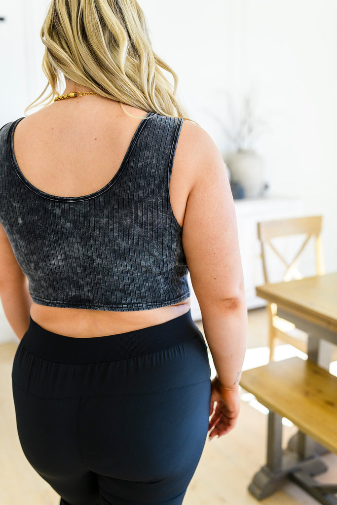 Get On My Level Cropped Cami in Washed Charcoal-Womens-Villari Chic, women's online fashion boutique in Severna, Maryland