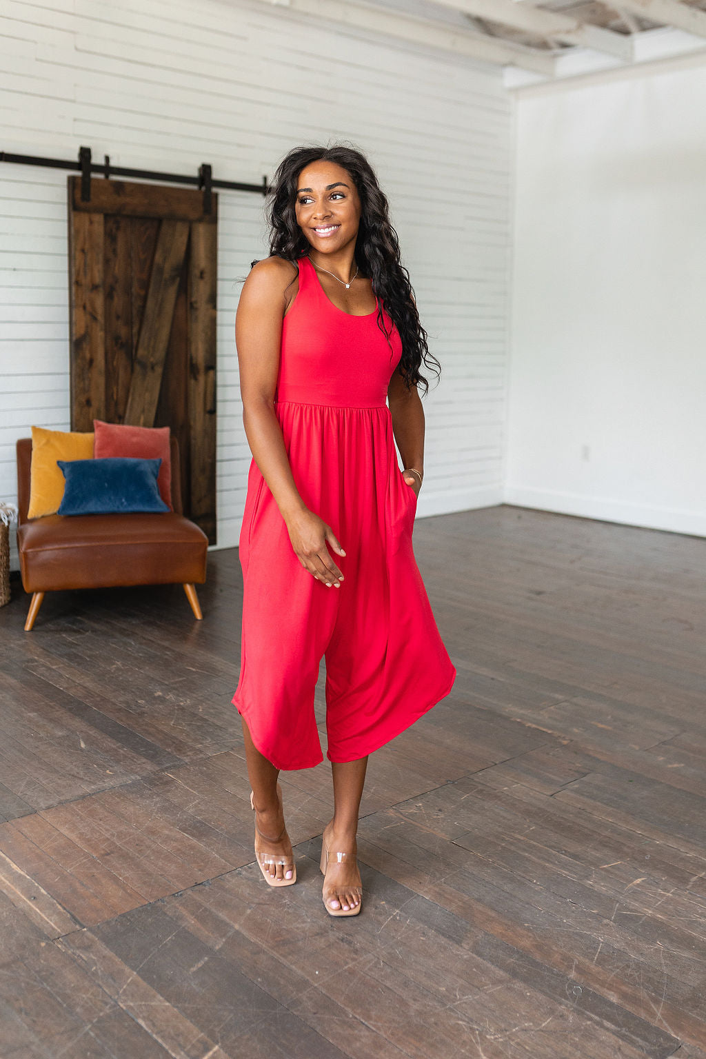 Good Idea Jumpsuit in Red-Womens-Villari Chic, women's online fashion boutique in Severna, Maryland